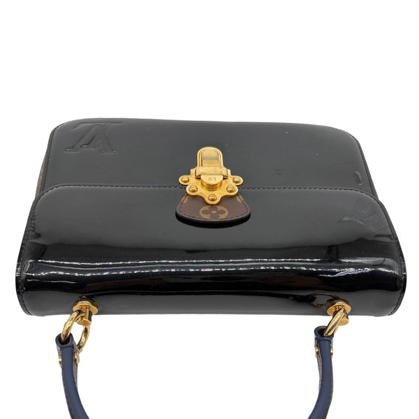 LOUIS VUITTON Cherrywood PM Patent Leather Shoulder Bag Black