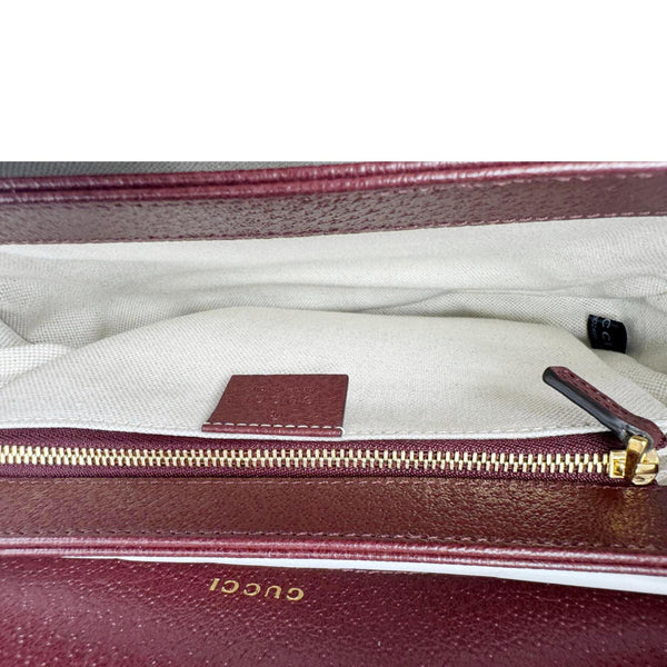 GUCCI Horsebit 1955 Medium GG Supreme Canvas Shoulder Bag Sahara Rubino 602204