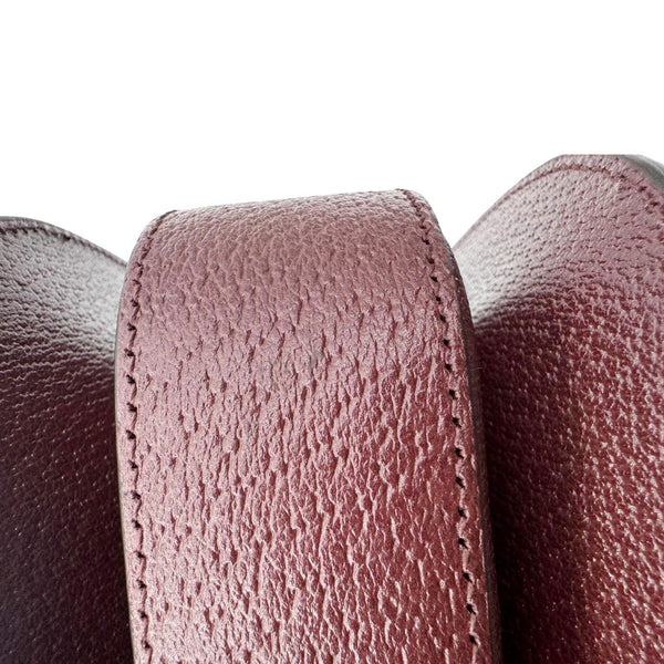 GUCCI Horsebit 1955 Medium GG Supreme Canvas Shoulder Bag Sahara Rubino 602204