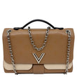 LOUIS VUITTON Very Chain Monogram Leather Shoulder Bag Brown
