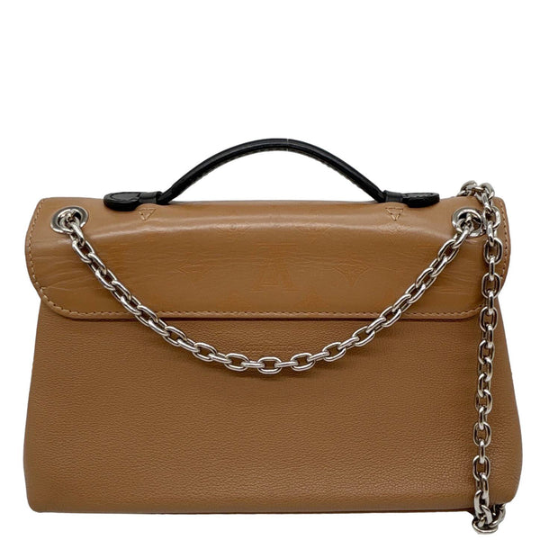 LOUIS VUITTON Very Chain Monogram Leather Shoulder Bag Brown