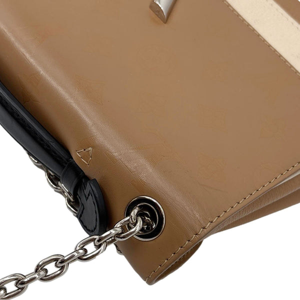 LOUIS VUITTON Very Chain Monogram Leather Shoulder Bag Brown