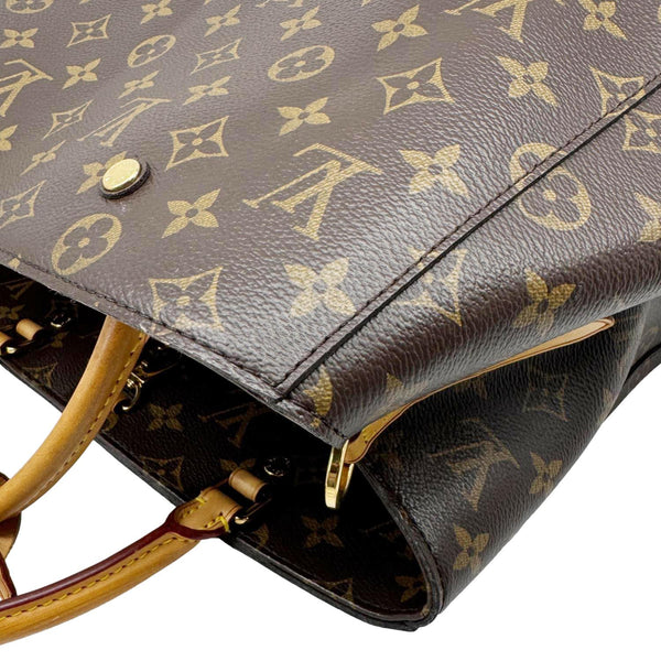 LOUIS VUITTON Montaigne GM Monogram Canvas Shoulder Bag Brown