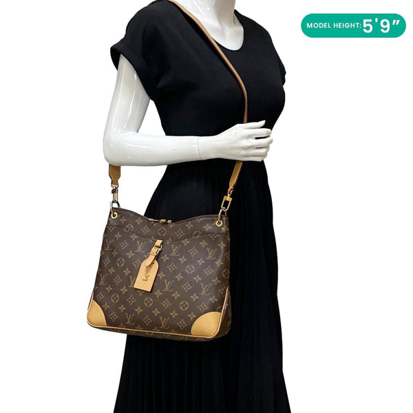 LOUIS VUITTON Odeon NM MM Monogram Canvas Shoulder Bag Brown