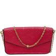 LOUIS VUITTON Felicie Pochette Monogram Empreinte Crossbody Bag Red
