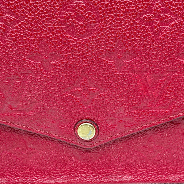 LOUIS VUITTON Felicie Pochette Monogram Empreinte Crossbody Bag Red