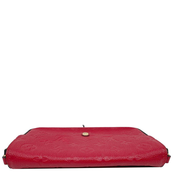 LOUIS VUITTON Felicie Pochette Monogram Empreinte Crossbody Bag Red