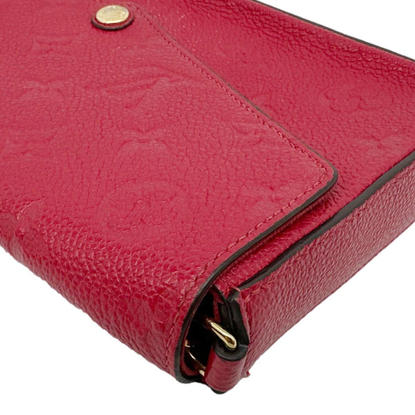 LOUIS VUITTON Felicie Pochette Monogram Empreinte Crossbody Bag Red