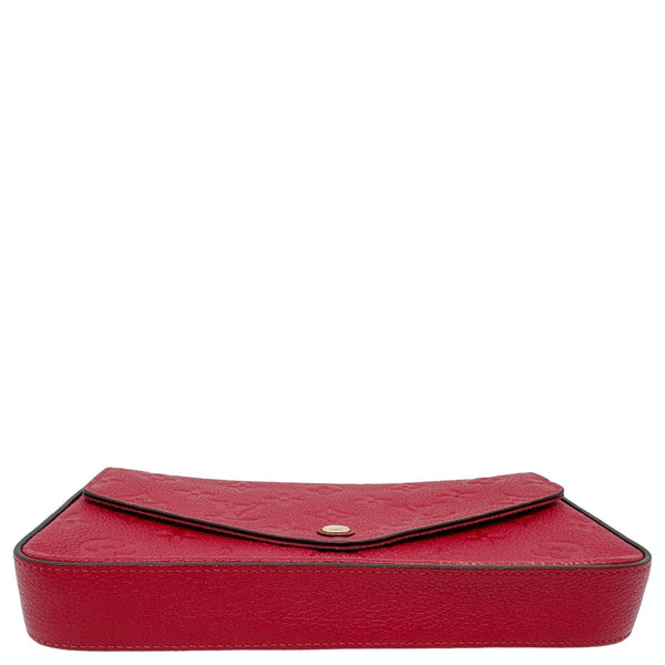 LOUIS VUITTON Felicie Pochette Monogram Empreinte Crossbody Bag Red
