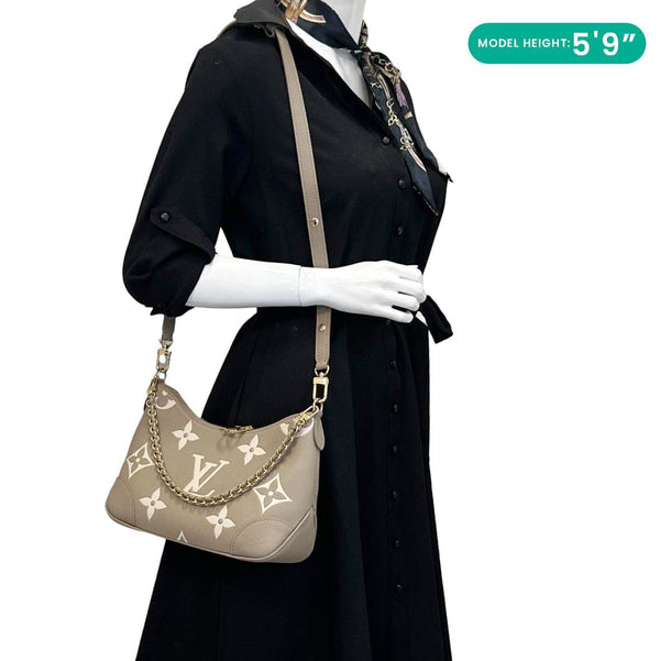 LOUIS VUITTON Boulogne PM Monogram Empreinte Leather Shoulder Bag Bicolor