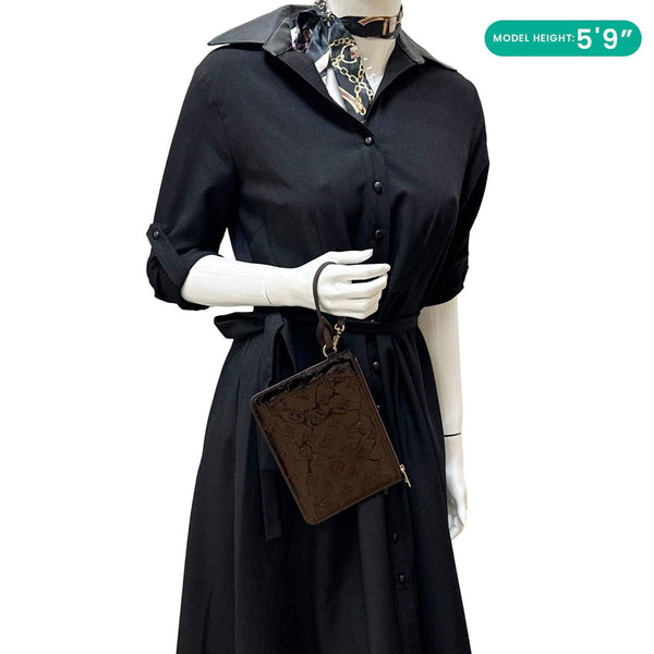 LOUIS VUITTON Monogram Vernis Wristlet Amarante