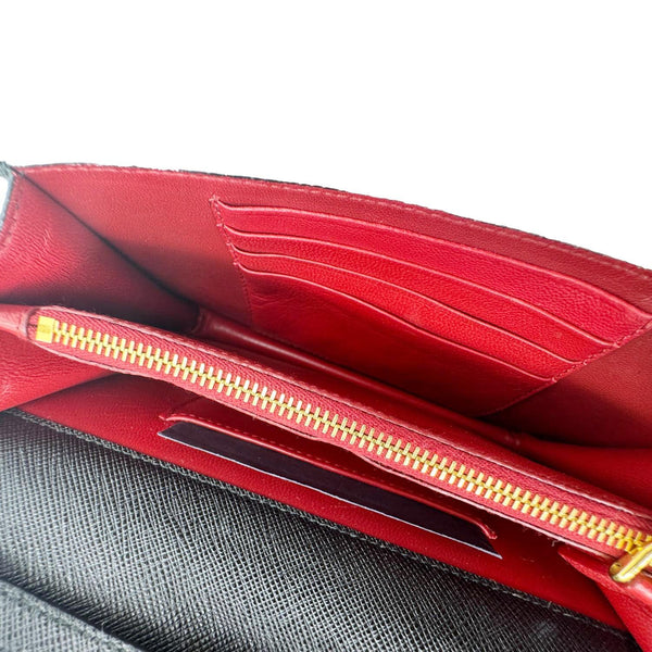 PRADA Saffiano Lux Chain Crossbody Bag Black