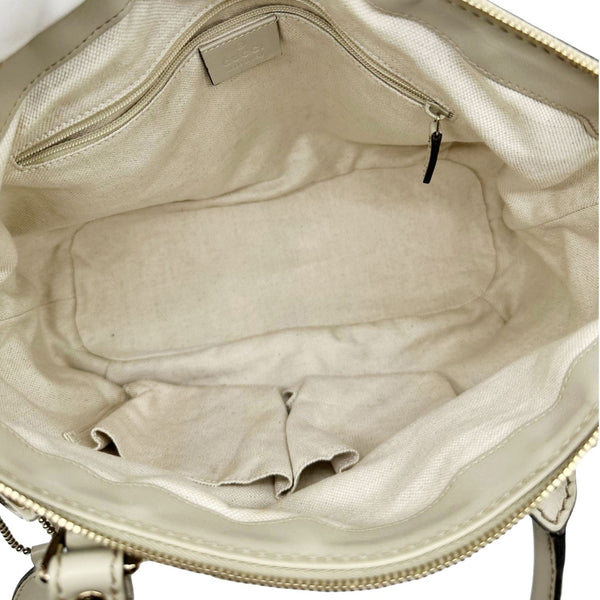 GUCCI Sukey GG Monogram Canvas Tote Bag Beige 247902