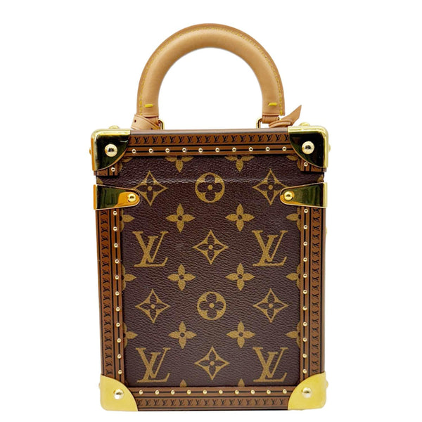 LOUIS VUITTON Camera Box Monogram Canvas Shoulder Bag Brown