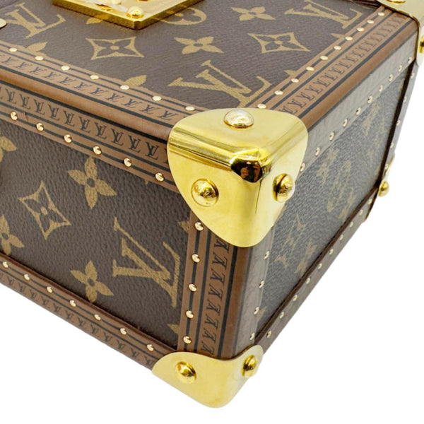 LOUIS VUITTON Camera Box Monogram Canvas Shoulder Bag Brown