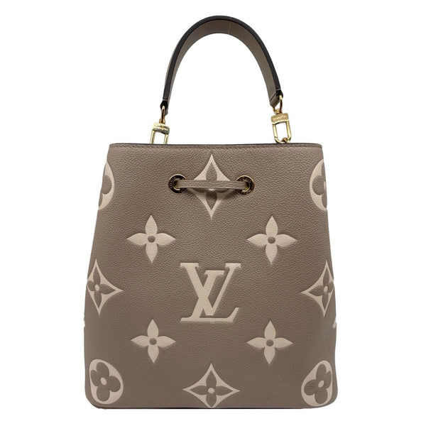 LOUIS VUITTON NeoNoe MM Monogram Empreinte Tote Bag Black Bicolor