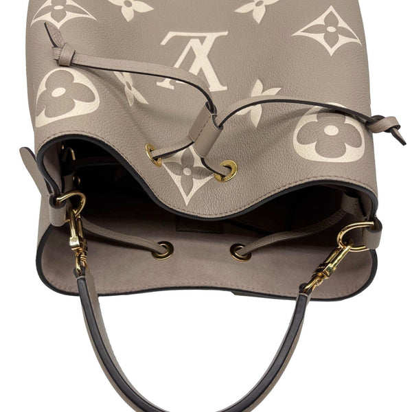 LOUIS VUITTON NeoNoe MM Monogram Empreinte Tote Bag Black Bicolor