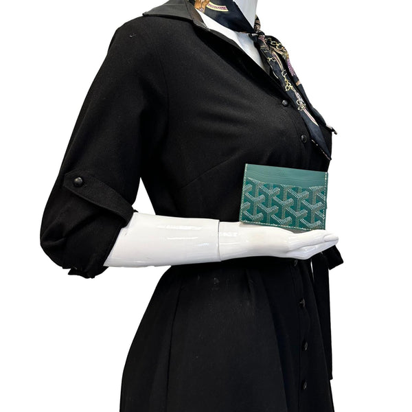 GOYARD Saint Sulpice  Coated Canvas Card Holder Green