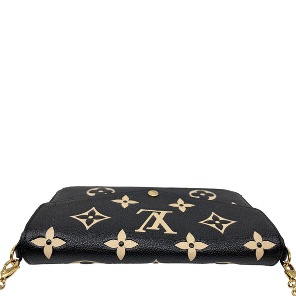 LOUIS VUITTON Felicie Pochette Monogram Empreinte Crossbody Bag Black