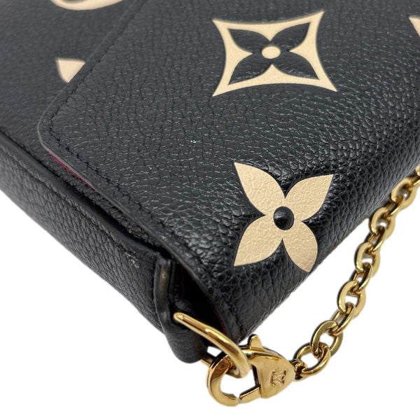 LOUIS VUITTON Felicie Pochette Monogram Empreinte Crossbody Bag Black