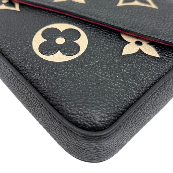 LOUIS VUITTON Felicie Pochette Monogram Empreinte Crossbody Bag Black