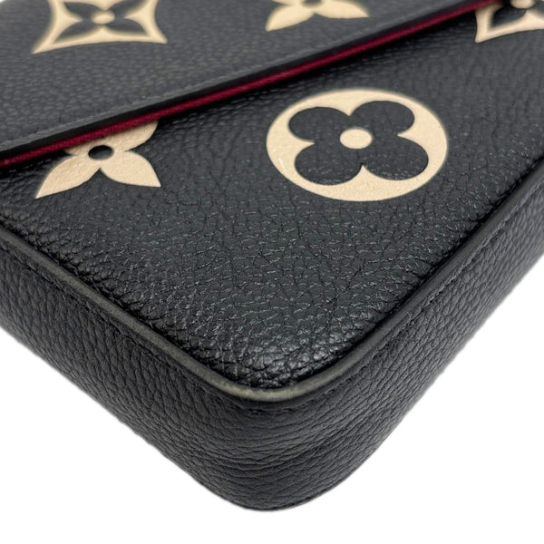 LOUIS VUITTON Felicie Pochette Monogram Empreinte Crossbody Bag Black