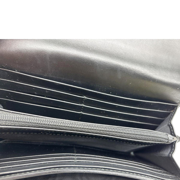 GUCCI Interlocking GG Leather Continental Wallet Black 369663