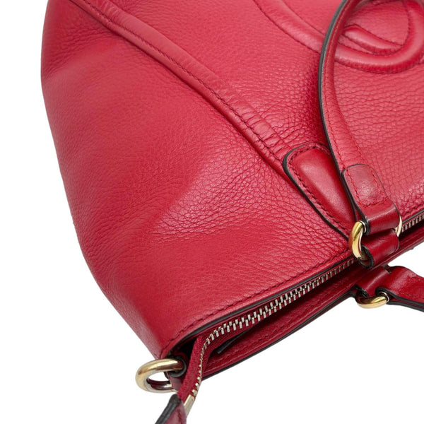 GUCCI Soho Leather Top Handle Shoulder Bag Red 369176