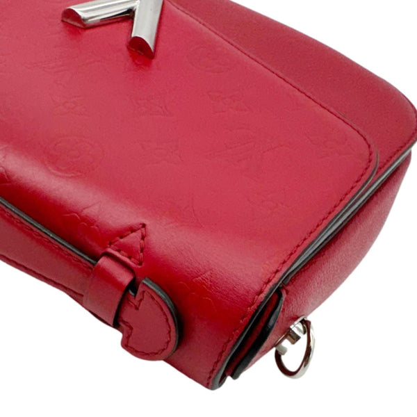 LOUIS VUITTON Very Monogram Leather Messenger Bag Red