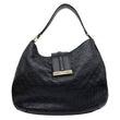 GUCCI New Web GG Leather Hobo Bag Black 233604