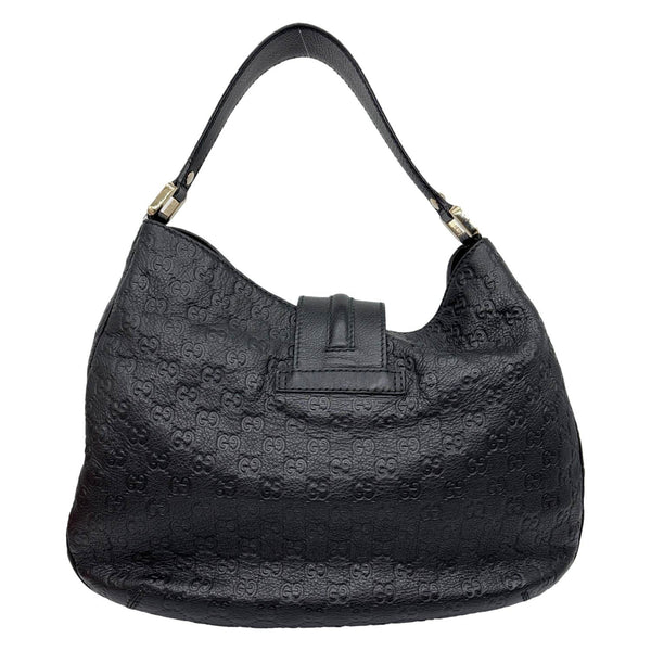 GUCCI New Web GG Leather Hobo Bag Black 233604
