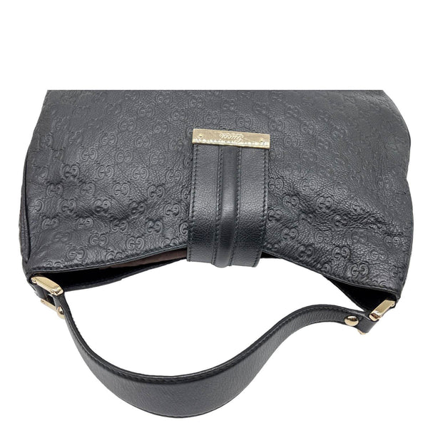 GUCCI New Web GG Leather Hobo Bag Black 233604