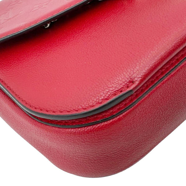 LOUIS VUITTON Very Monogram Leather Messenger Bag Red