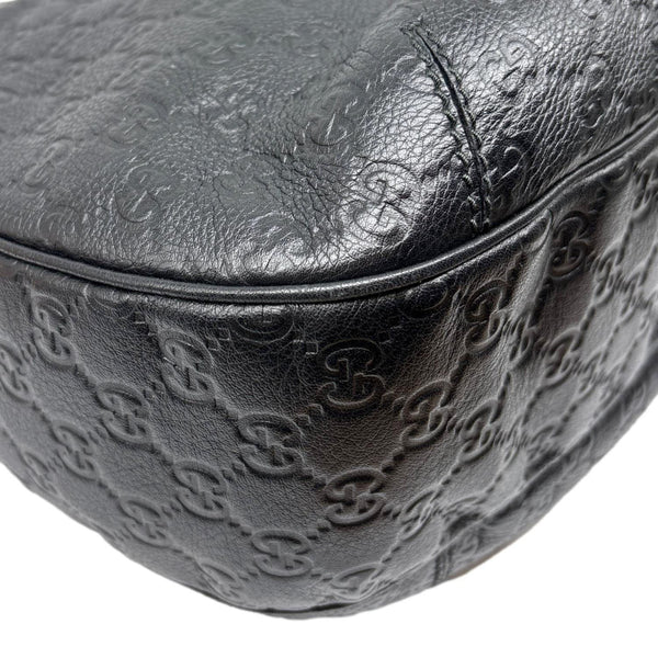 GUCCI New Web GG Leather Hobo Bag Black 233604