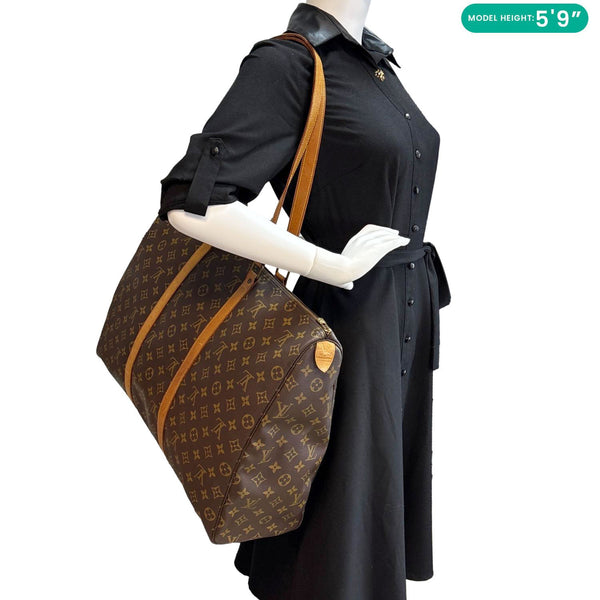 LOUIS VUITTON Sac Flanerie 50 Monogram Canvas Shoulder Bag Brown