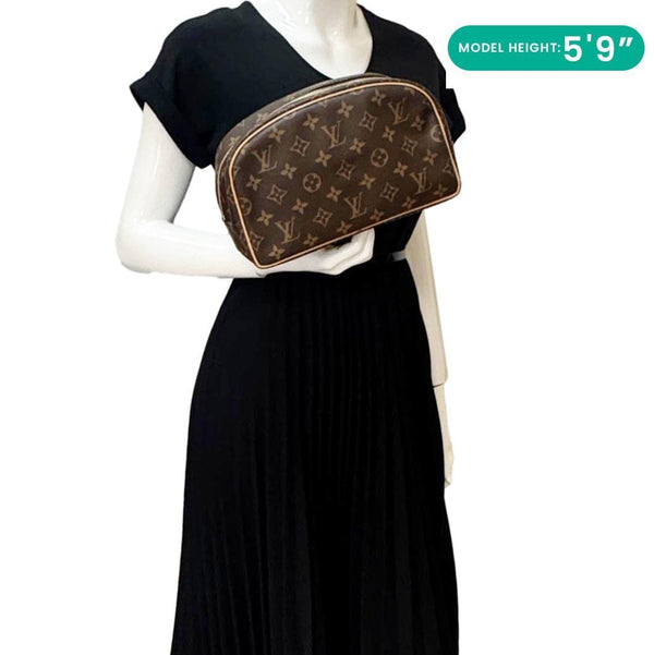 LOUIS VUITTON Toiletry 25 Monogram Canvas Cosmetic Pouch Brown