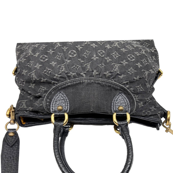LOUIS VUITTON Neo Cabby MM Monogram Denim Hobo Bag Black