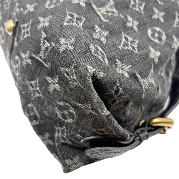 LOUIS VUITTON Neo Cabby MM Monogram Denim Hobo Bag Black