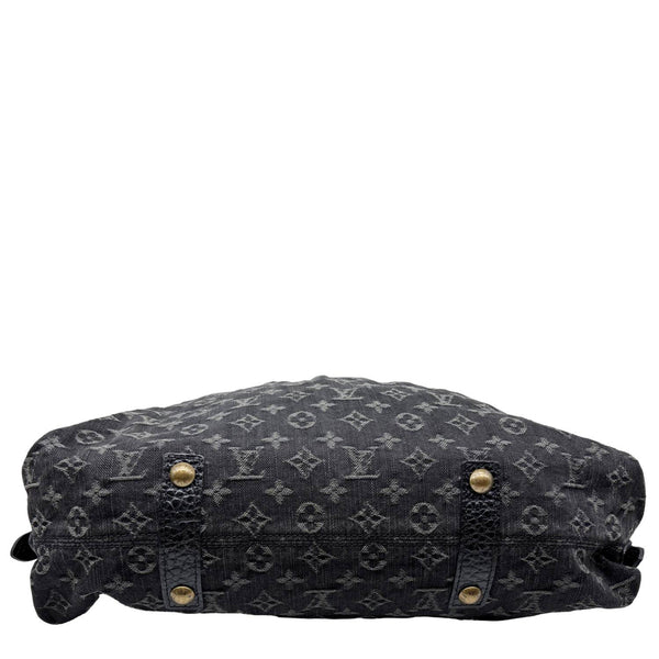 LOUIS VUITTON Neo Cabby MM Monogram Denim Hobo Bag Black
