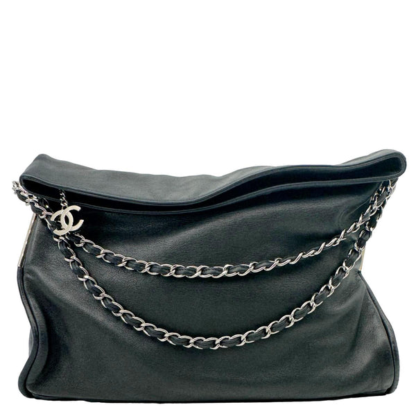 CHANEL Ultimate Large Soft Leather Hobo Bag Black