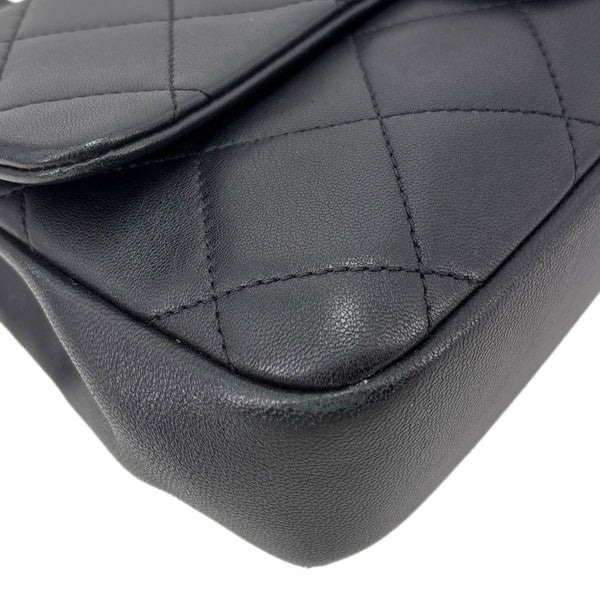 CHANEL In The Loop Flap Medium Quilted Lambskin Leather Shoulder Bag Black