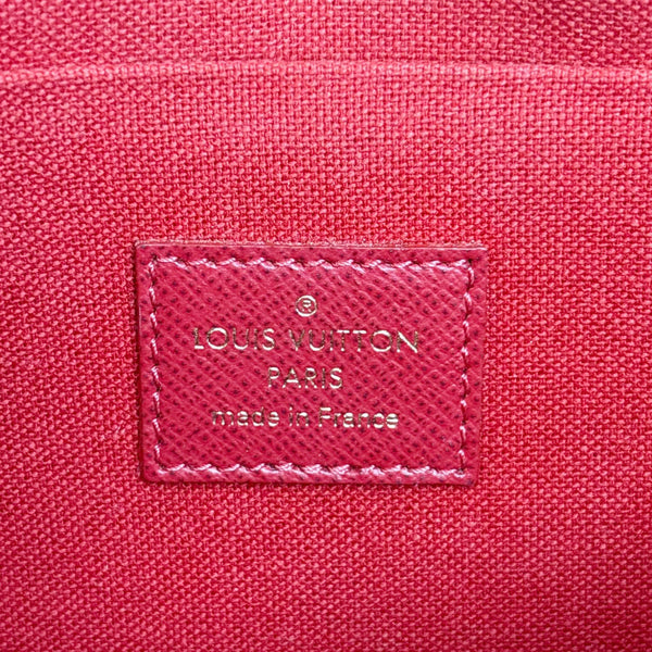 LOUIS VUITTON Felicie Pochette Damier Ebene Crossbody Bag Brown