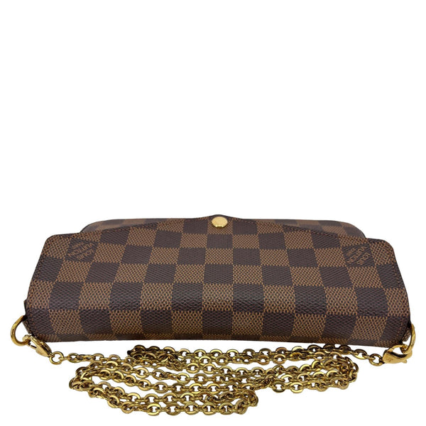 LOUIS VUITTON Felicie Pochette Damier Ebene Crossbody Bag Brown