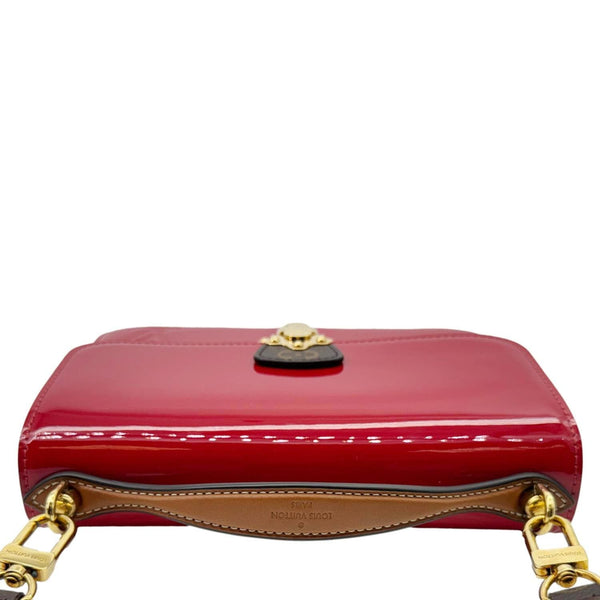 LOUIS VUITTON Cherrywood BB Vernis Leather Crossbody Bag Red