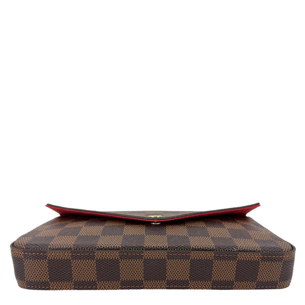 LOUIS VUITTON Felicie Pochette Damier Ebene Crossbody Bag Brown