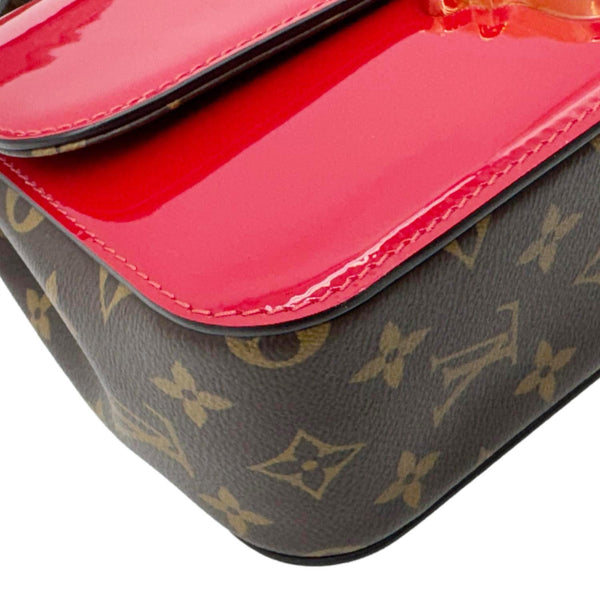 LOUIS VUITTON Cherrywood BB Vernis Leather Crossbody Bag Red