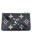 LOUIS VUITTON Monogram Empreinte Leather Bicolor Wristlet Black