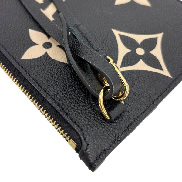 LOUIS VUITTON Monogram Empreinte Leather Bicolor Wristlet Black