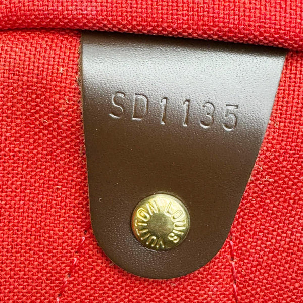 LOUIS VUITTON Speedy 30 Damier Ebene Satchel Bag Brown