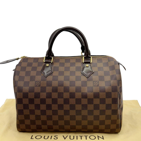 LOUIS VUITTON Speedy 30 Damier Ebene Satchel Bag Brown